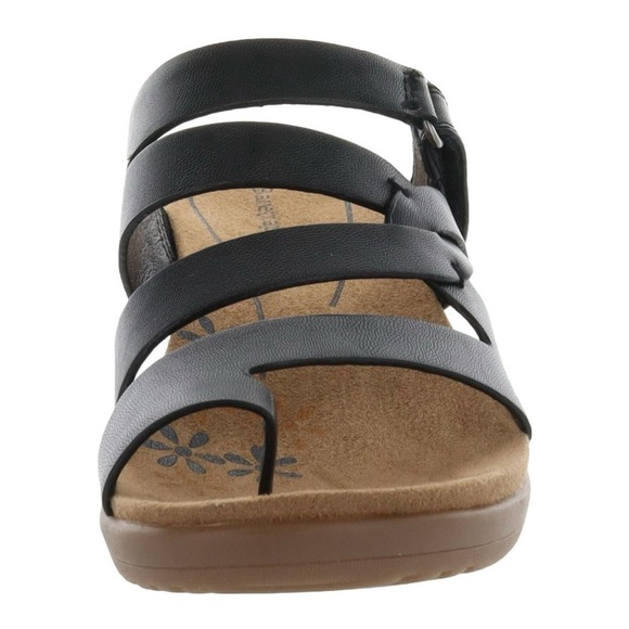 Women Baretraps Theanna Black Wedge Wide Width 11 Sandal - Picture 3 of 10